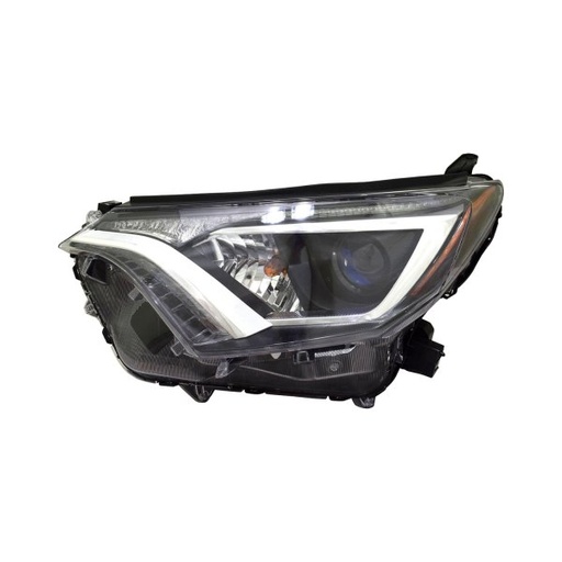 [TO2502247] LT Headlamp assy composite TOYOTA RAV4 2016-2018 Halogen; North America Built; w/o Black Bezel 