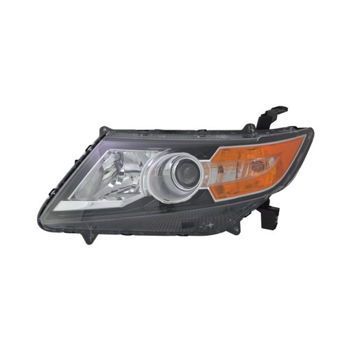 [HO2502154] [HO2502154] LT Headlamp assy composite HONDA ODYSSEY 2014-2017 Info: Halogen; Black Bezel