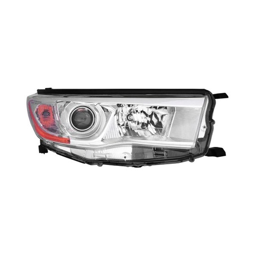 [TO2503221] RT Headlamp assy composite TOYOTA HIGHLANDER 2014-2016: w/o Auto High Beam; Chrome