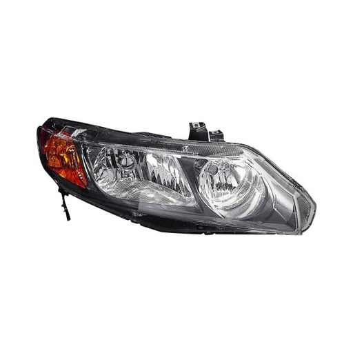 [HO2503125] RT Headlamp assy composite HONDA CIVIC 2006-2008 Info: 4dr sedan; includes side marker/park/signal lamps; w/o bulbs or sockets