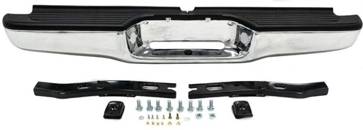 [TO1102250] [TO1102250] Rear bumper ASSY TOYOTA TACOMA 1995-2004  Std Bed w/Bracket Kit w/Step Pad; Chrome