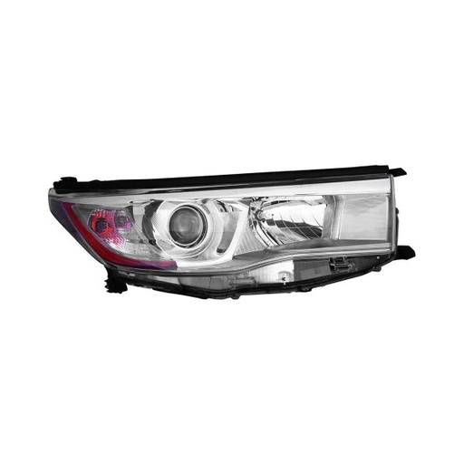 [TO2503225] RT Headlamp Smoked Chrome TOYOTA HIGHLANDER 2014-2016