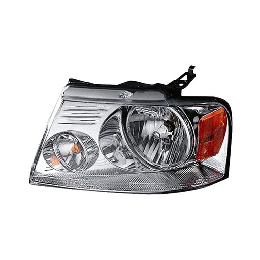 [FO2502201] LT Headlamp assy composite FORD F-150 2004-2008: Chrome Trim