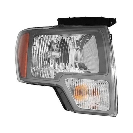 [FO2503289] [FO2503289] RT Headlamp assy composite FORD F-150 2010-2014: Black Trim
