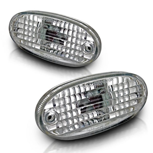 [MB281-BOOW2] Rear bumper side markers set MITSUBISHI MIRAGE 1997-2002: Clear; Diamond