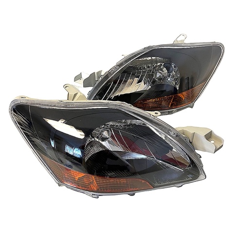 [TO2505-YARBK] Headlamp performance set TOYOTA YARIS 2007-2011; sedan; performance styled; w/black bezel