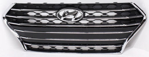 [HY1200263] Grille HYUNDAI ACCENT 2018-2022: Sedan w/o Collision Warning; Chrome Bars GL|L|LE|