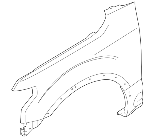 [FO1240308] LT Front fender assy ford F-150 2015-2020; w/o Wheel Opening Moulding; Steel