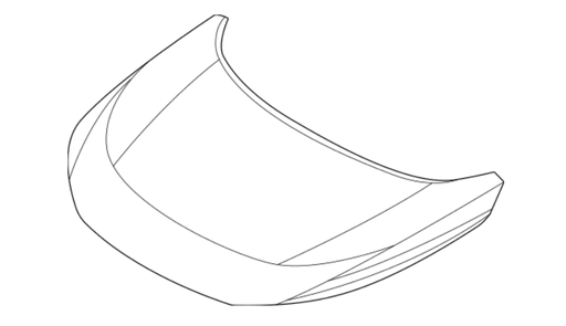 [NI1230228] Hood panel assy NISSAN ROGUE 2021-2025 USA Built/Japan Built; Aluminum 