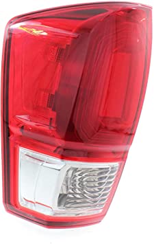 [TO2800197V] LT Taillamp TOYOTA TACOMA 2016-2017 SR-SR5 Red Bezel; Value Line